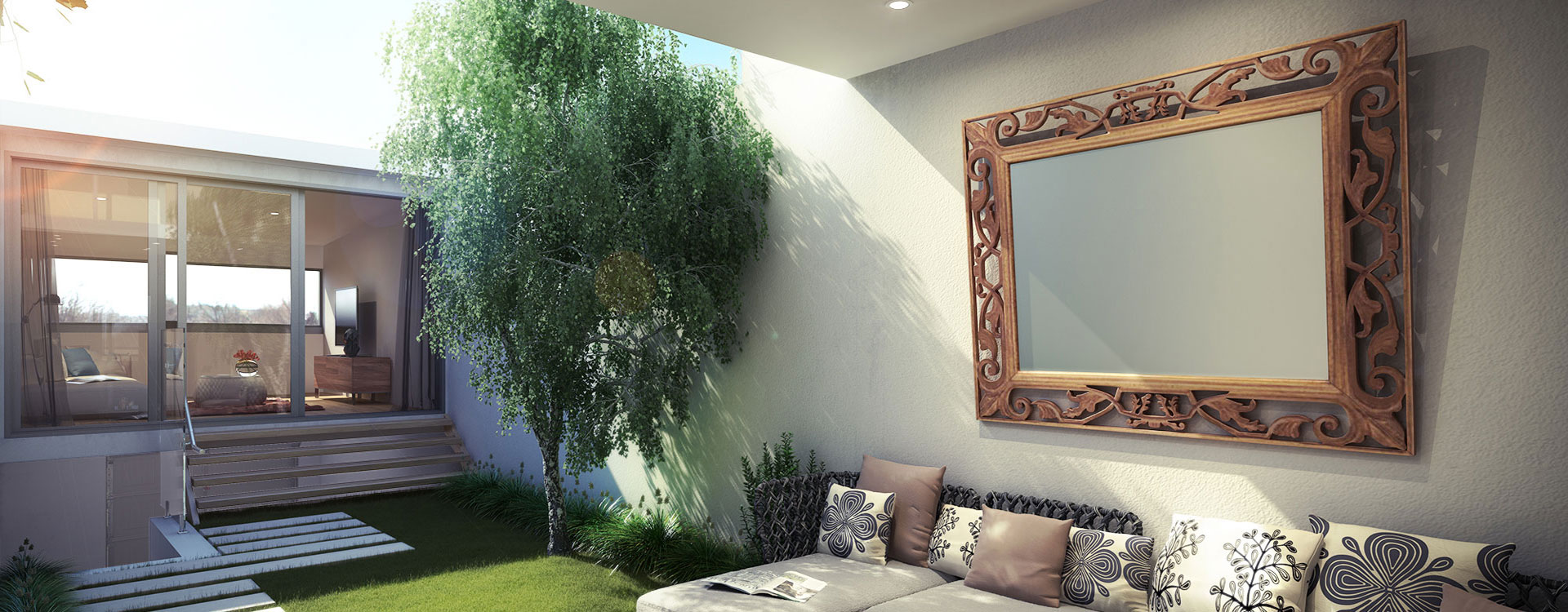 Wyndham Street property courtyard view